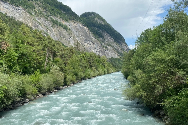 Entspannte Wanderung im Alpenrhein