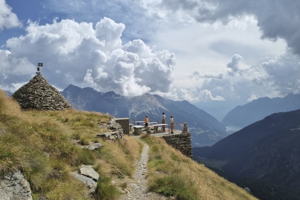 Per l’alpe Grum sul passo del Bernina