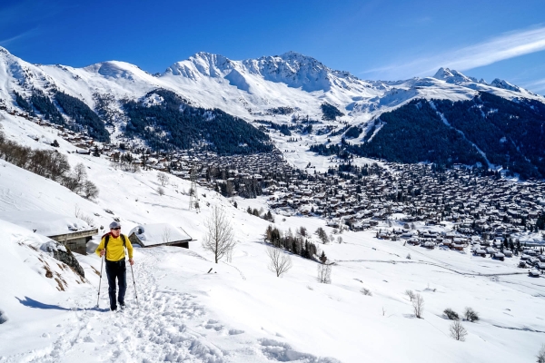 Winterwanderung über dem Val de Bagnes