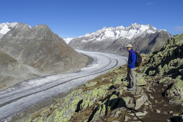 Au-dessus du glacier d’Aletsch