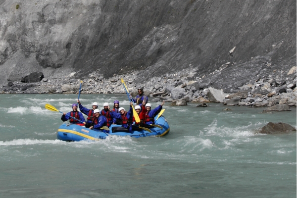 River Rafting auf dem Vorderrhein, Graubünden