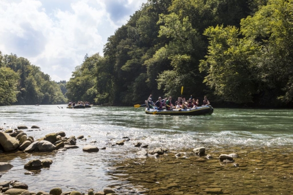 Flusstour auf der Reuss (Schlauchboot oder Kanu)