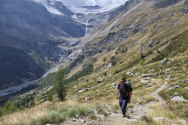 Per l’alpe Grum sul passo del Bernina