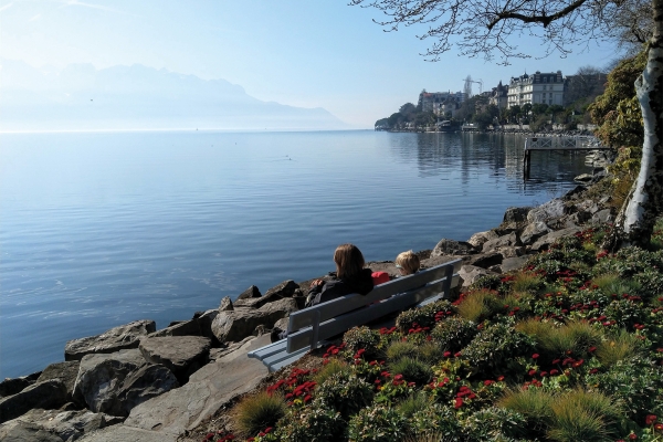 Urbane Wanderung in Montreux VD