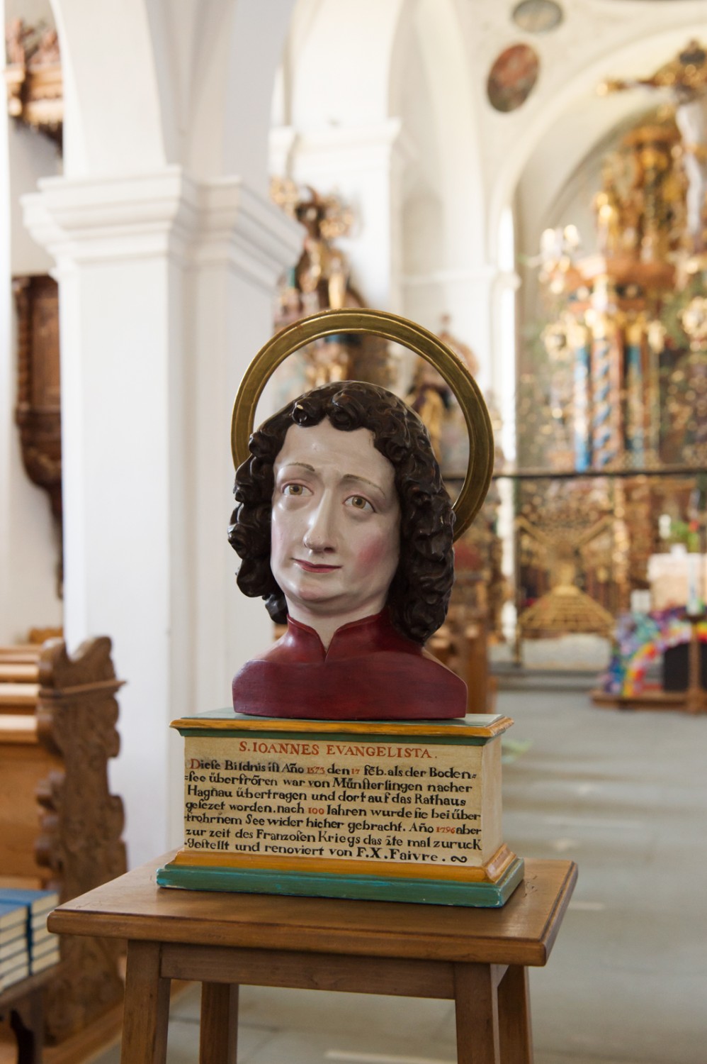 Die Johannesbüste wartet in der Klosterkirche Münsterlingen auf die nächste «Seegfrörni».