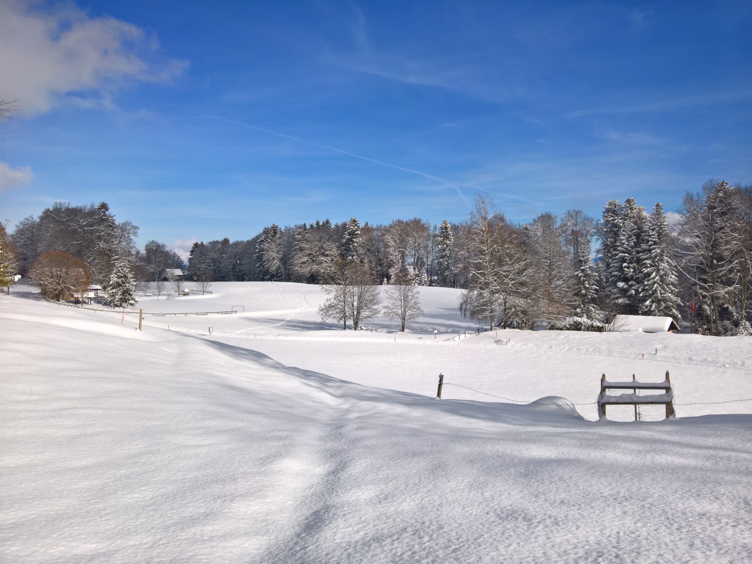 Die Landschaft im sanften Winterkleid. Bild: Andreas Staeger