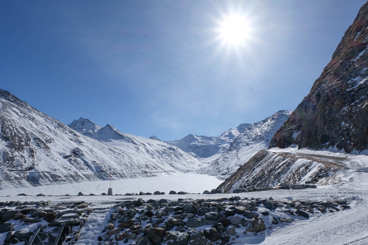 Vue imprenable sur les montagnes à la frontière italienne. Photo: Elsbeth Flüeler