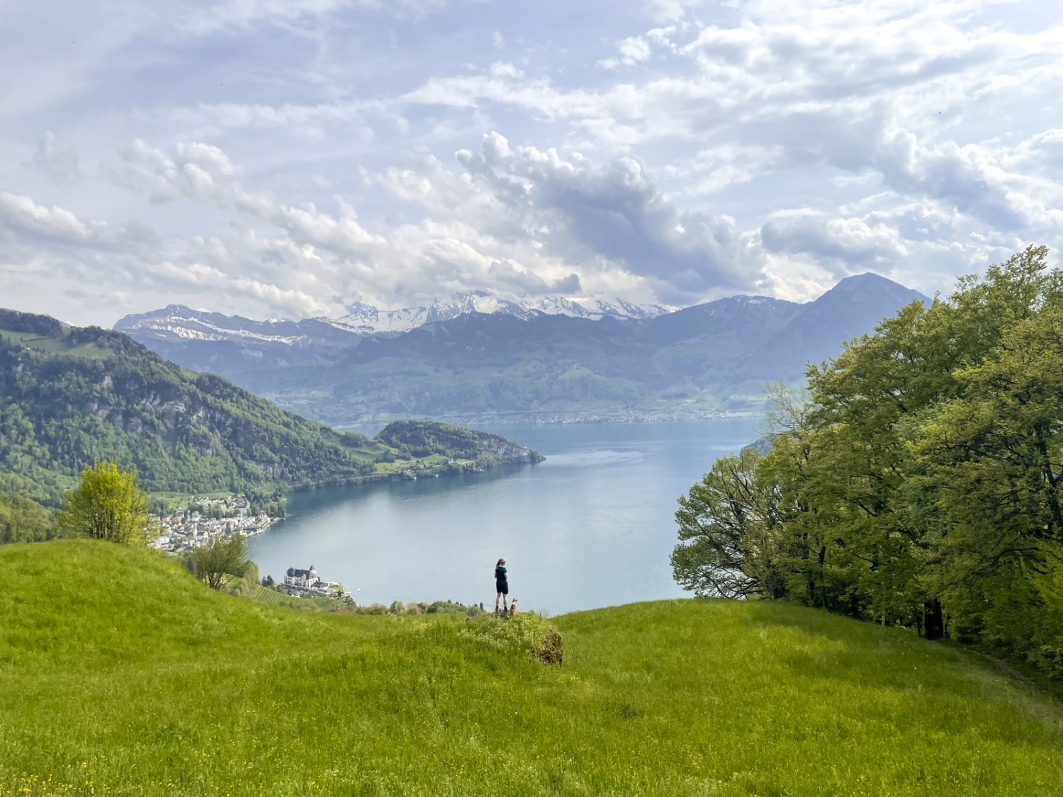 Un beau panorama depuis la Wilenalmig sur Vitznau et les sommets.Photo: Wanderblondies