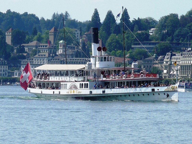 Das Dampfschiff Uri ist das älteste Dampfschiffe der Vierwaldstättersee-Flotte.