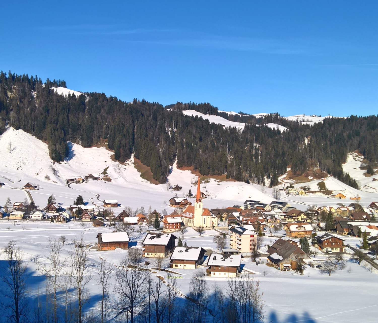 Der Ausgangspunkt: das Dorf Marbach. Bild: Andreas Staeger