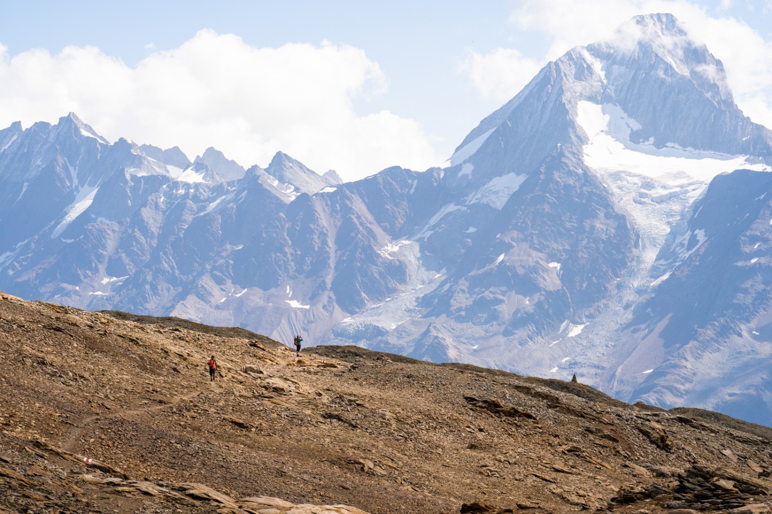 Aussicht auf das Bietschhorn. Bild: Wanderblondies