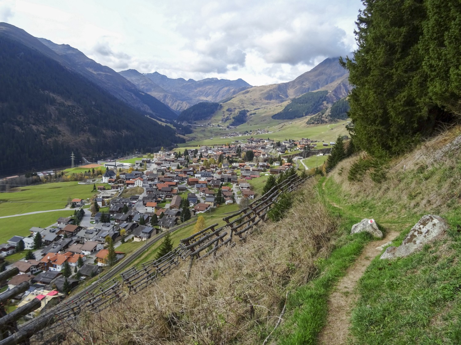 Windwurfflächen in der Surselva