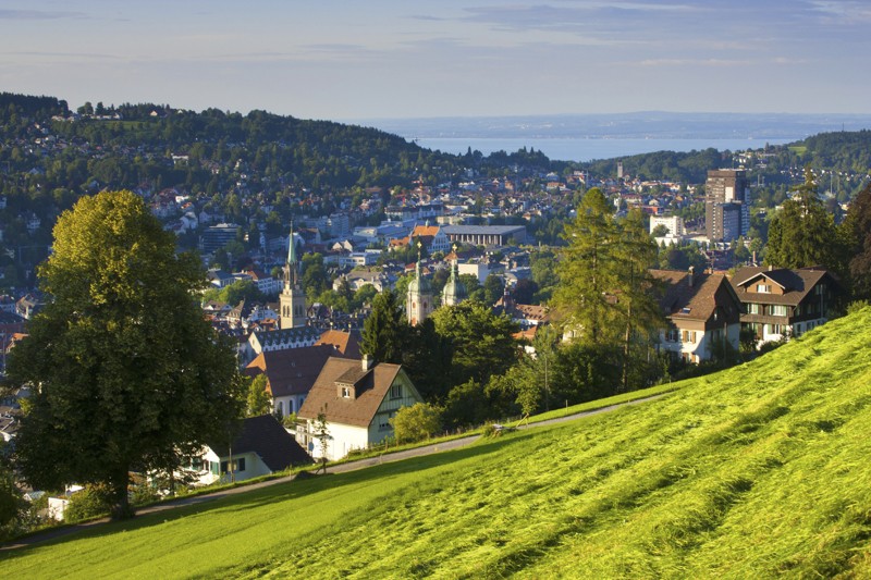 Viele schöne Ausblicke über die Stadt St. Gallen sind garantiert. Bild: St.Gallen-Bodensee Tourismus
