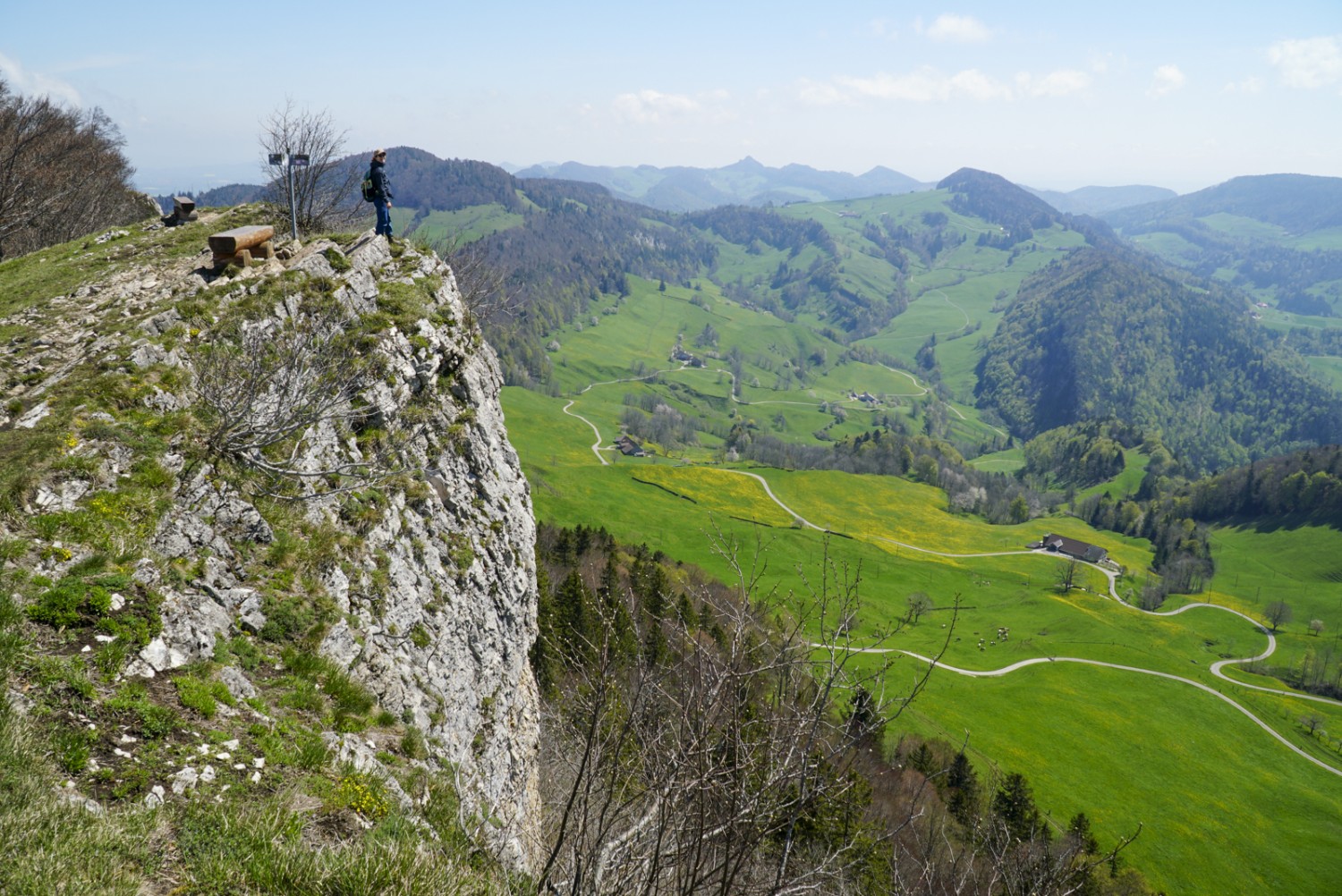 Pause sur le Vogelberg avec une vue fantastique. Photo : Mia Hofmann