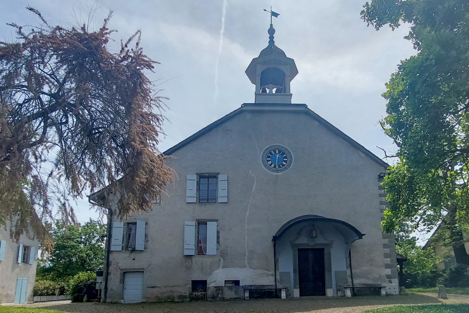 Le temple de Cartigny a été construit en 1772. Photo: Tatjana Häuselmann