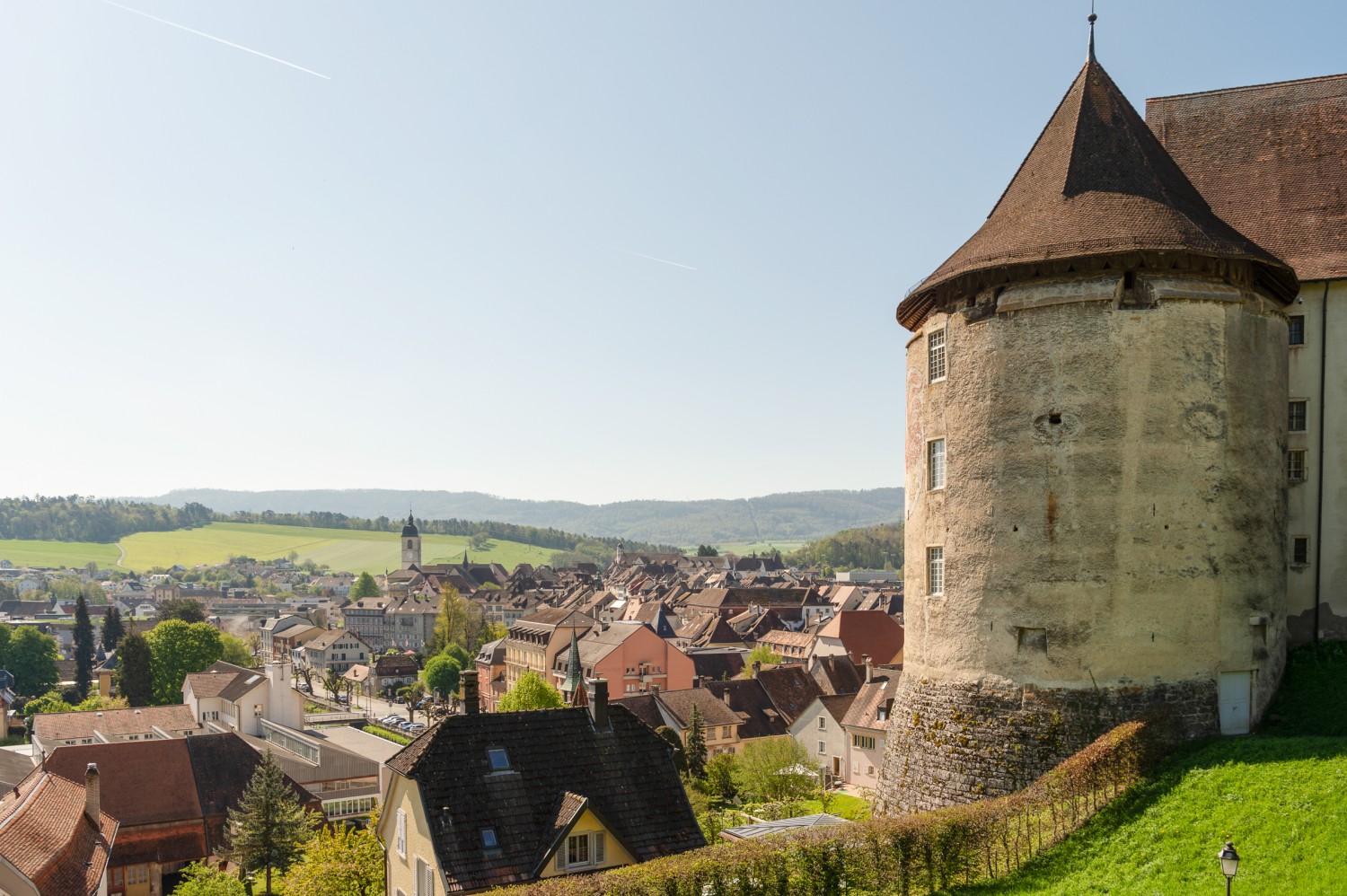 L’unique ville de l’Ajoie: vue sur la vieille ville de Porrentruy. Photo: Raja Läubli