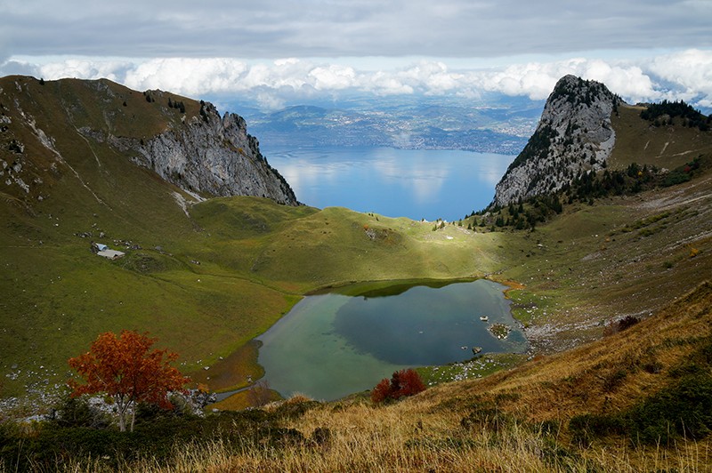 Vom Lac de Lovenay aus sind sogar der Genfersee und Vevey zu sehen.
Bilder: Peter Kleiner