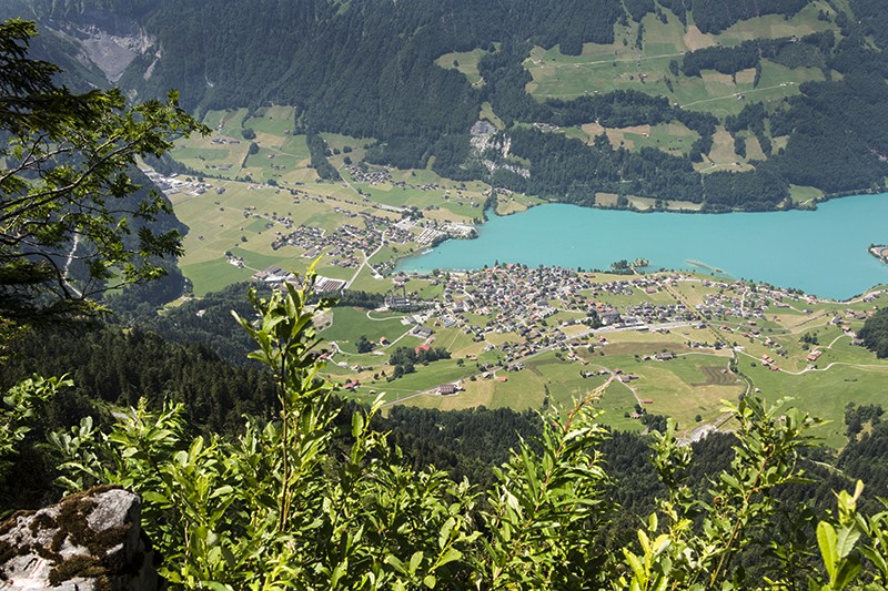 Die Wanderung aus der Vogelperspektive. Sie führt der Westseite des Lungerersees entlang. Bild: Severin Nowacki