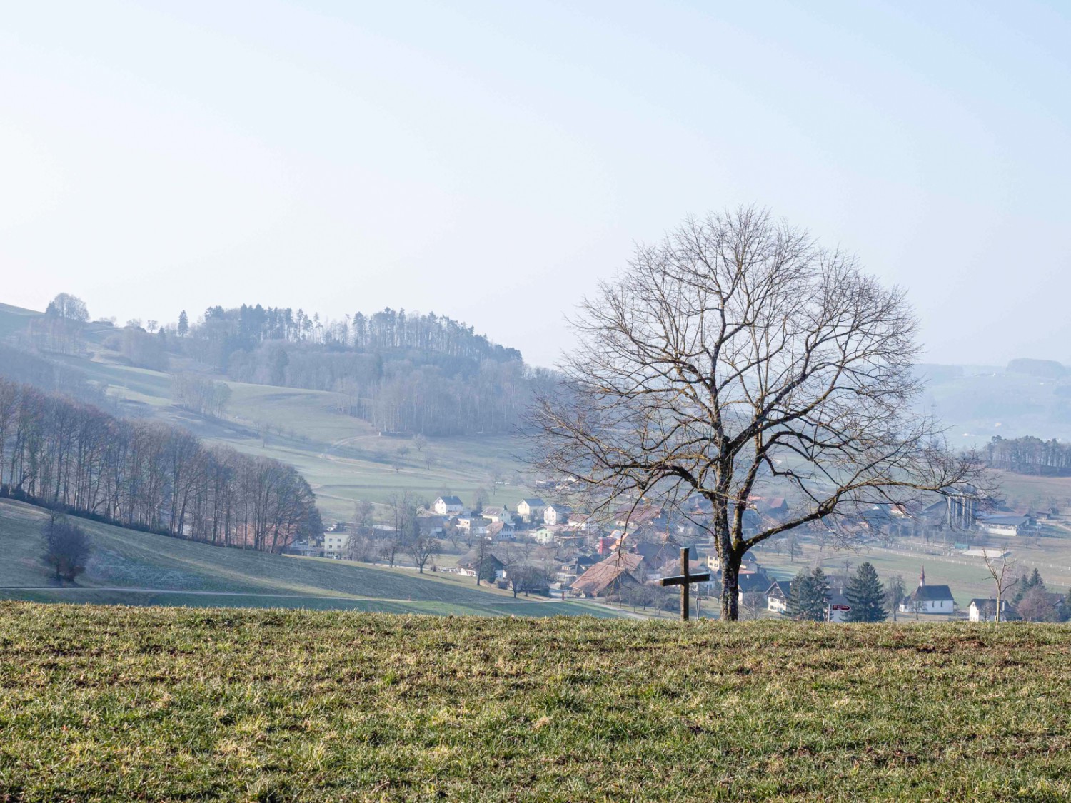 Das Dorf Kulmerau von Risi aus gesehen. Bild: Barbara Graber
