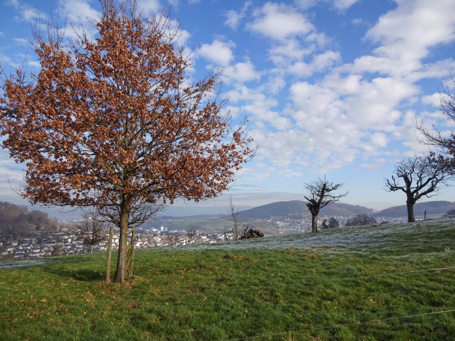 Vue sur Frenkendorf, point de départ de la randonnée. Photo : Miroslaw Halaba