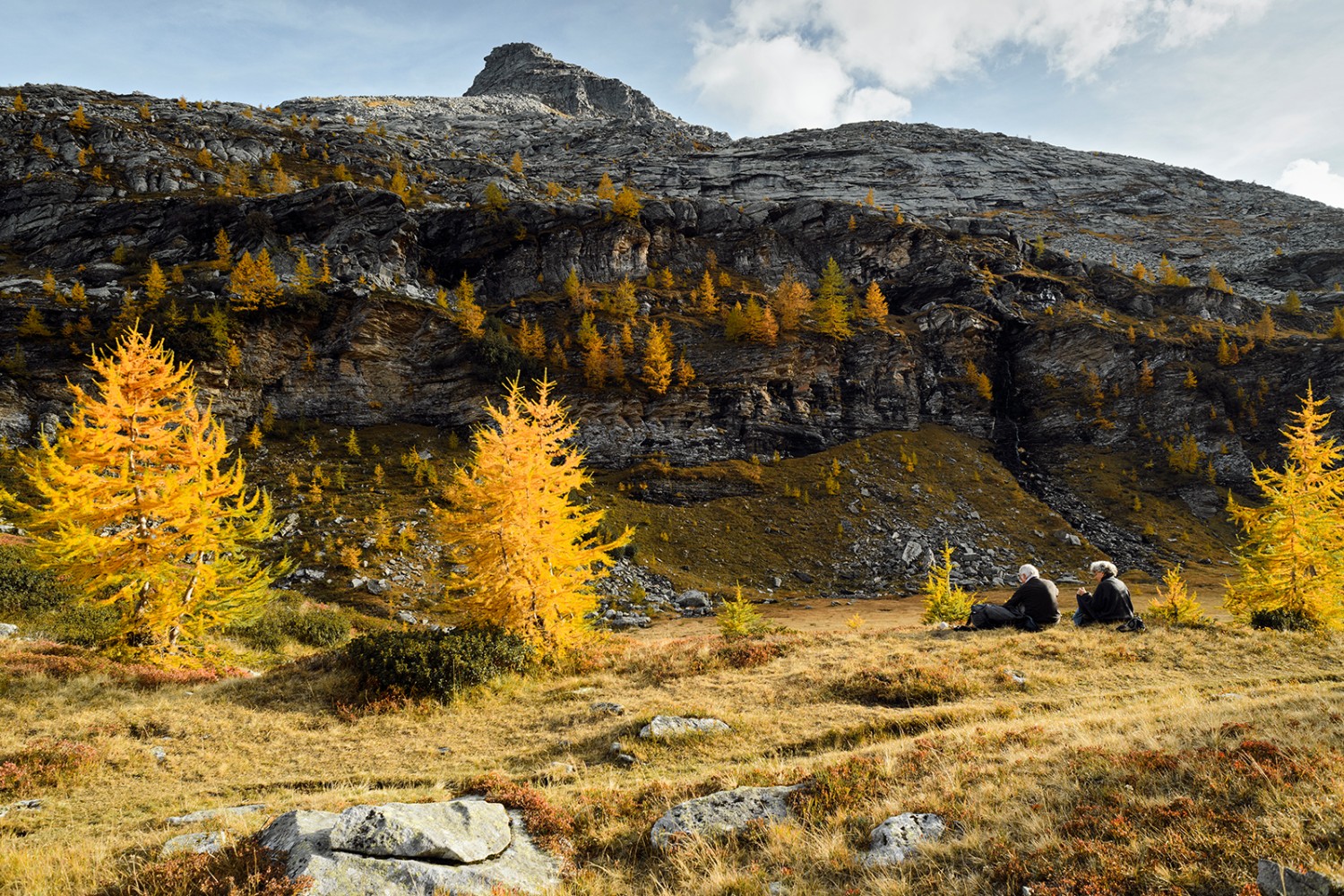 Stille Herbstmomente über dem Flachmoor auf Piano delle Creste. 
Bilder: Susanne Keller