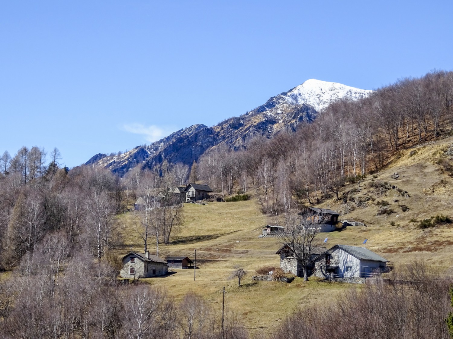 L'alpe Monte di Comino è stata risparmiata dall'incendio boschivo.