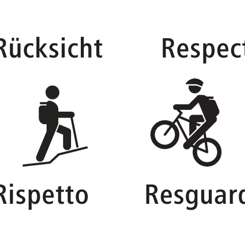 Koexistenztafel MTB-Wandern