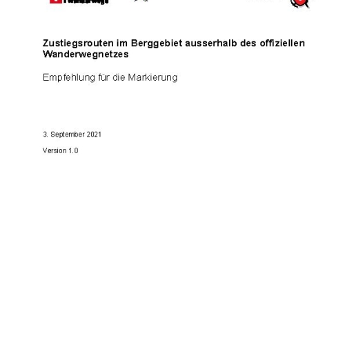 Zustiegsrouten im Berggebiet