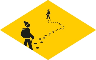 Losange «Randonner en hiver»