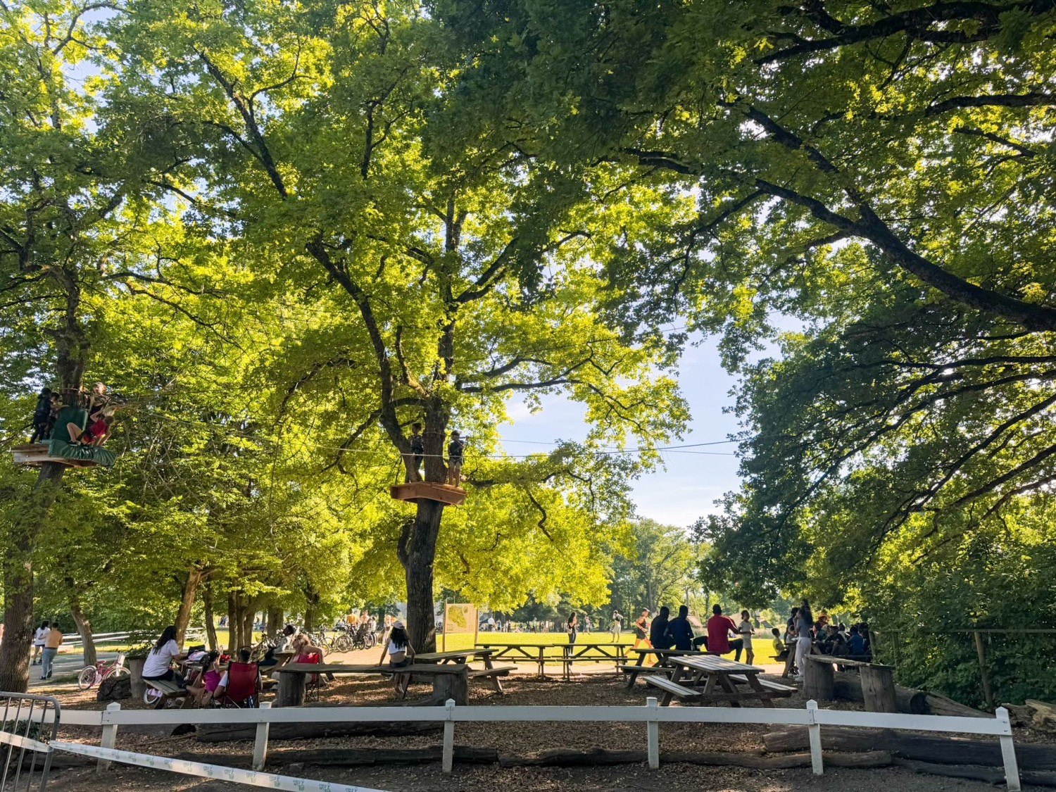 Im Park Les Evaux verbringen viele Genferinnen und Genfer ihr Wochenende.
