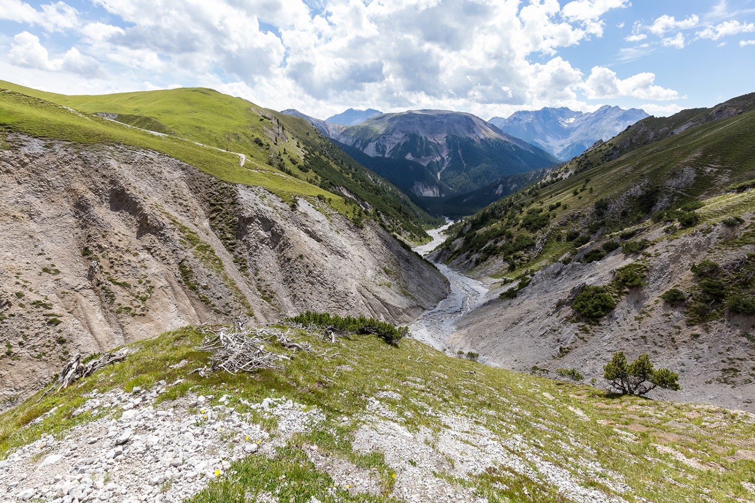 Nach einem strengen Aufstieg wartet die Ruhe des Nationalparks im Val dal Botsch. Bilder: Daniel Fleuti