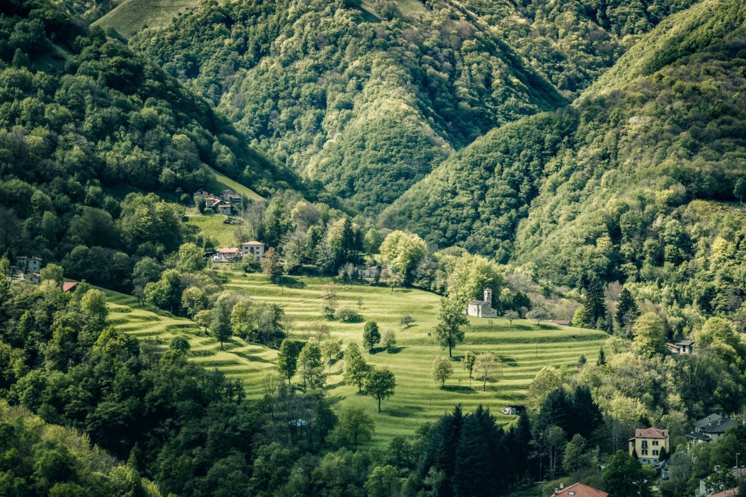 Vue sur la féerique vallée de Muggio.