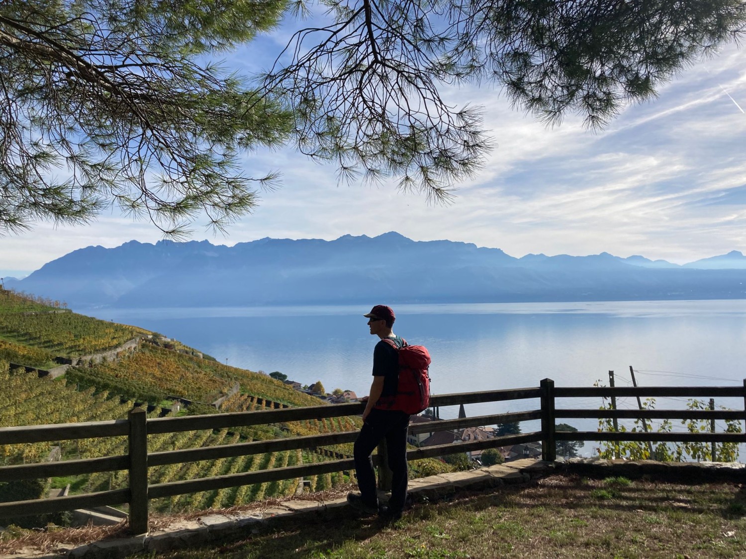 Aussicht auf die Walliser und die Savoyer Alpen