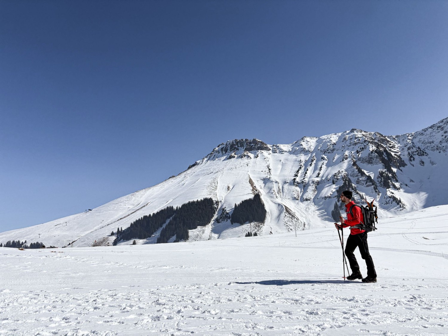 Parallel zur Kaiseregg geht es wieder zurück.