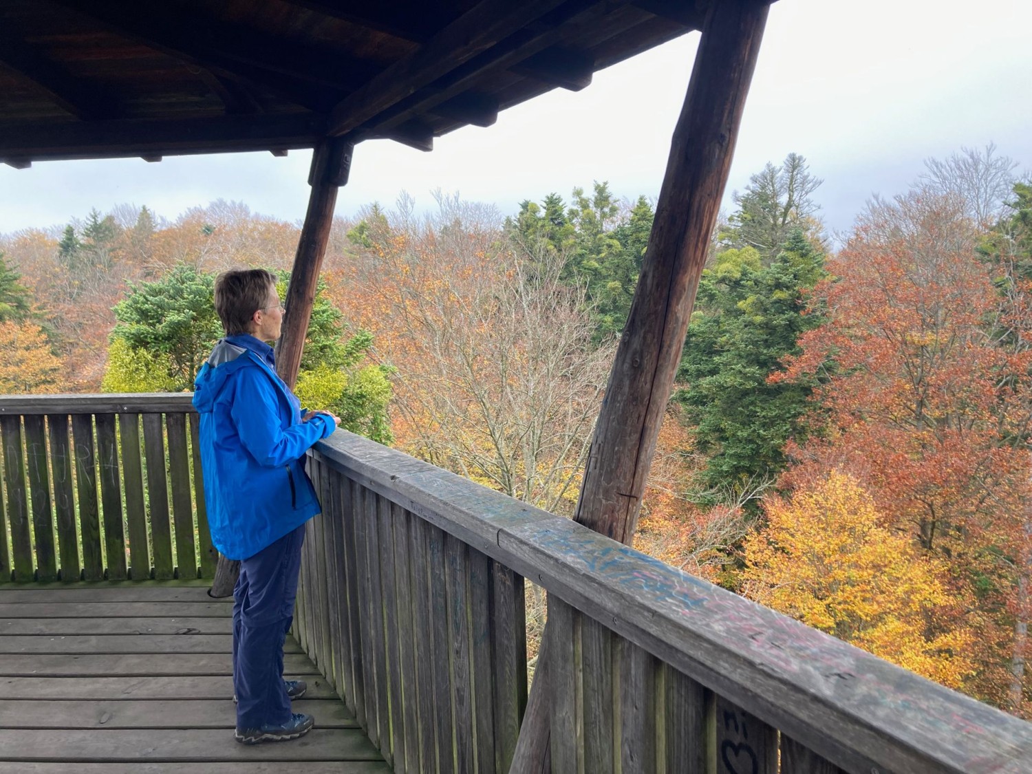 Auf dem Aussichtsturm auf dem Lorenchopf