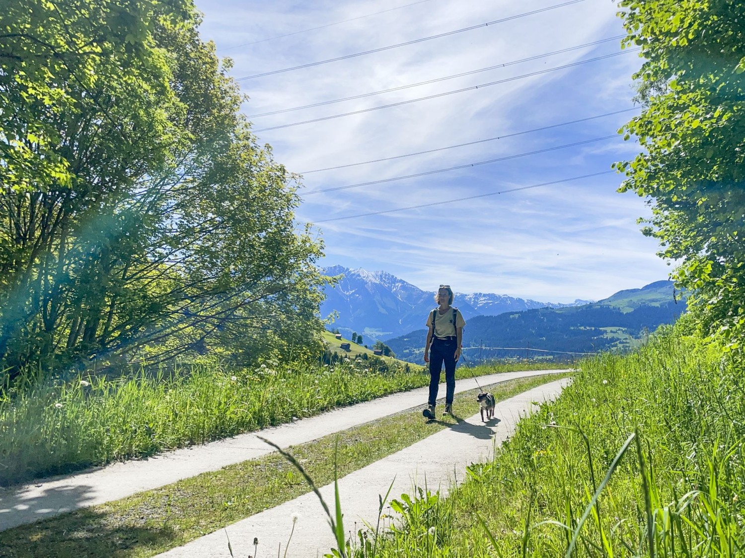 Aus Andiast führen zunächst breite Forststrassen.