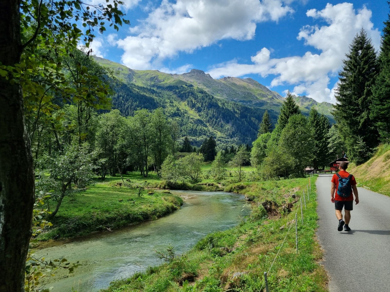 In der zweiten Hälfte führt die Wanderung abschnittsweise über Hartbelag.