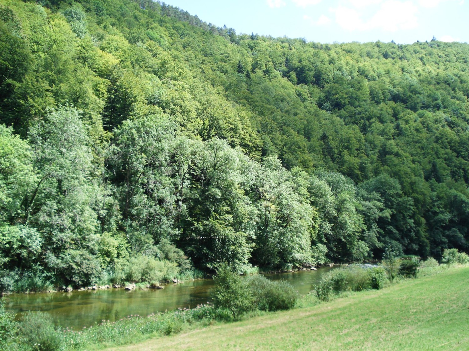 Veduta dall’albergo Le Relais du Doubs poco prima di Soubey.